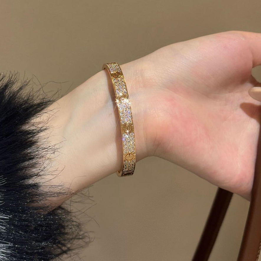 [⭐Haelin Jewelry]LOVE BRACELET 6.1MM DIAMOND-PAVED