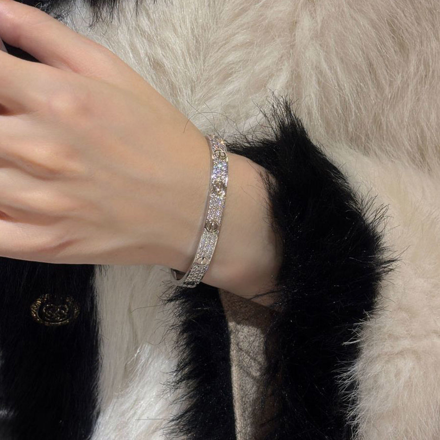 [⭐Haelin Jewelry]LOVE BRACELET 6.1MM DIAMOND-PAVED