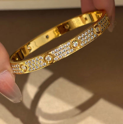 [⭐Haelin Jewelry]LOVE BRACELET 6.1MM DIAMOND-PAVED 10 BIG DIAMONDS