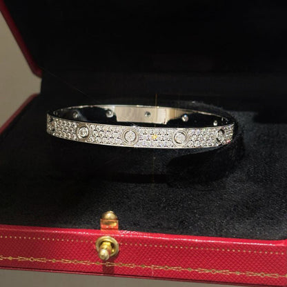 [⭐Haelin Jewelry]LOVE BRACELET 6.1MM DIAMOND-PAVED 10 BIG DIAMONDS