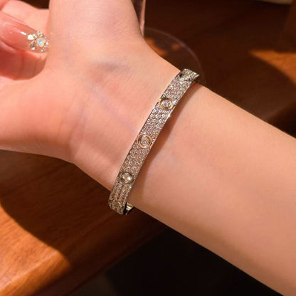[⭐Haelin Jewelry]LOVE BRACELET 6.1MM DIAMOND-PAVED 10 BIG DIAMONDS