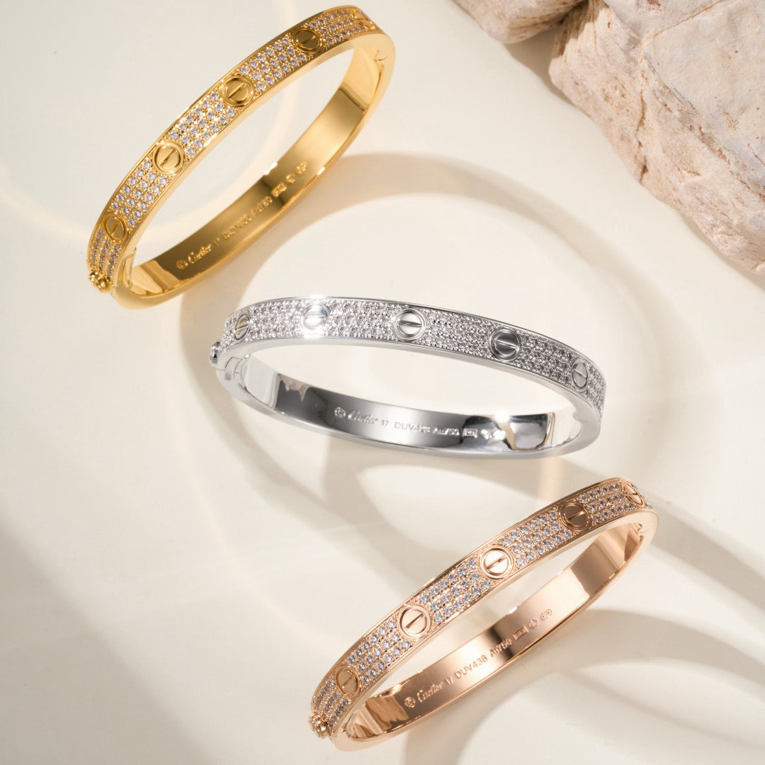 [⭐Haelin Jewelry]LOVE BRACELET 6.1MM DIAMOND-PAVED