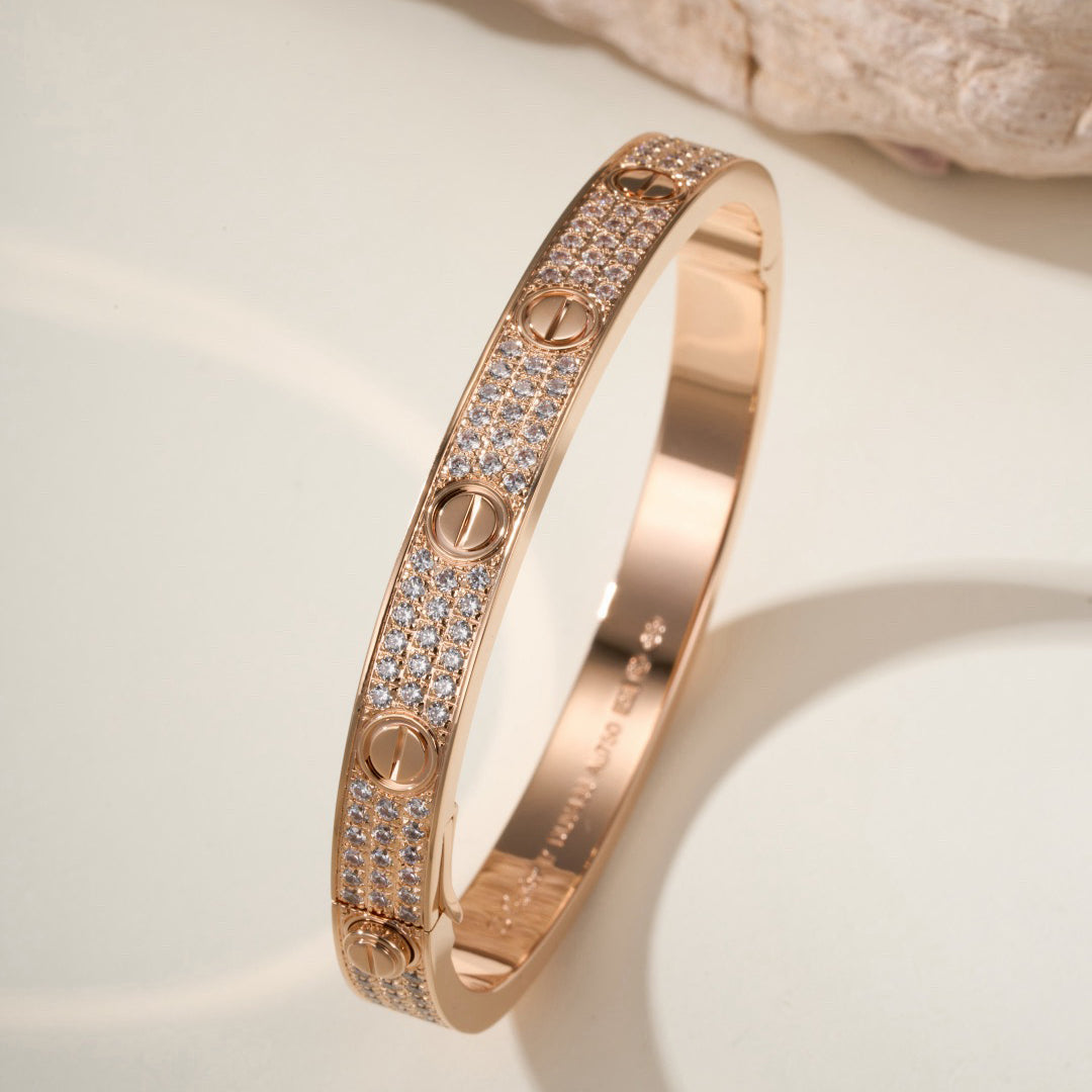 [⭐Haelin Jewelry]LOVE BRACELET 6.1MM DIAMOND-PAVED