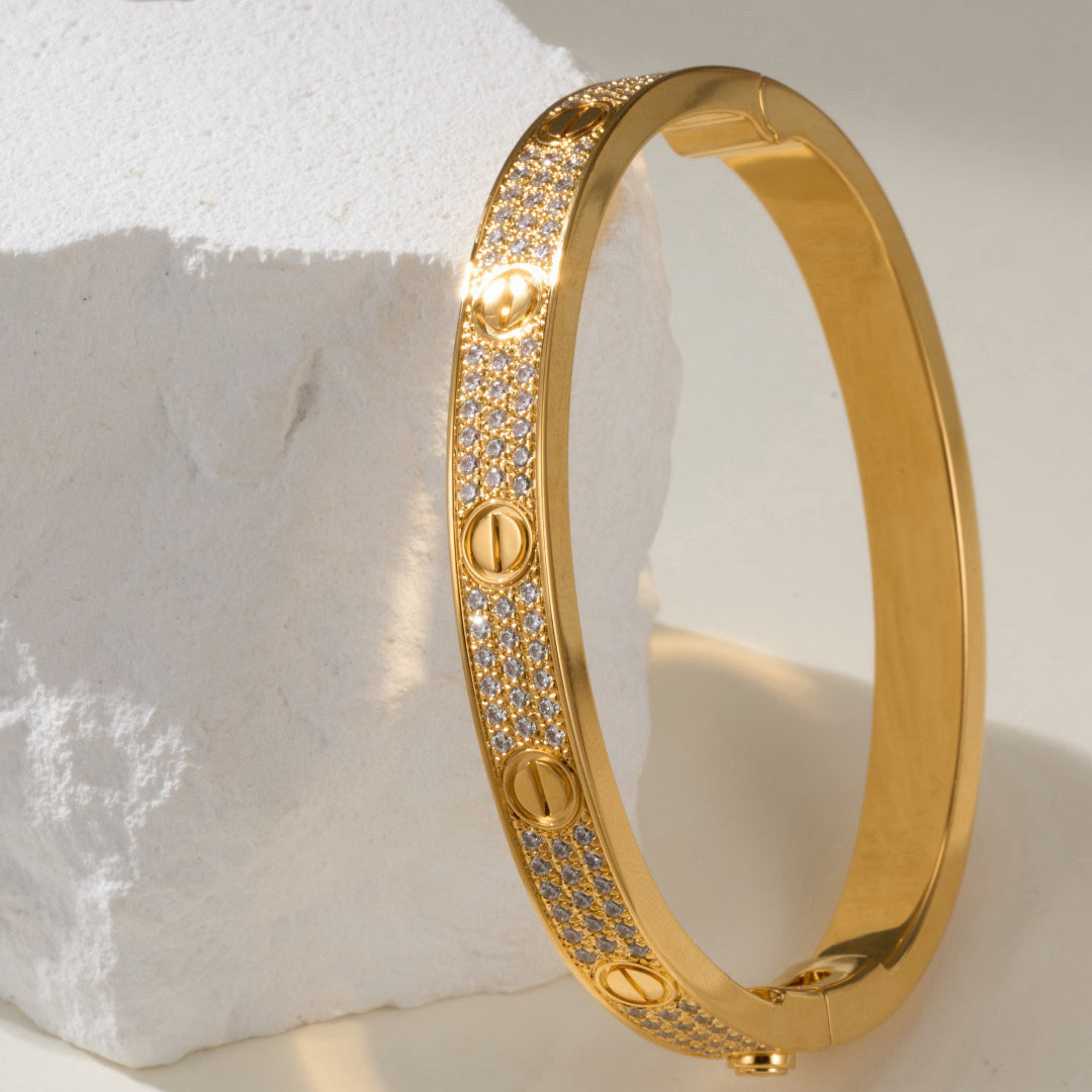 [⭐Haelin Jewelry]LOVE BRACELET 6.1MM DIAMOND-PAVED