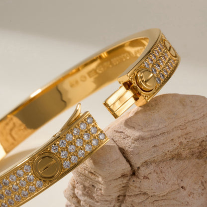 [⭐Haelin Jewelry]LOVE BRACELET 6.1MM DIAMOND-PAVED