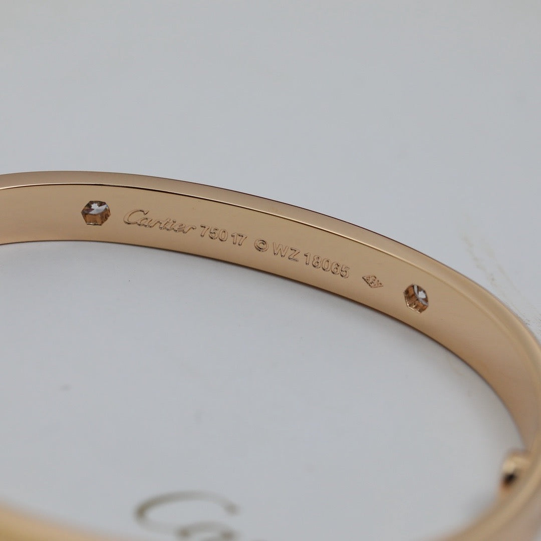 [⭐Haelin Jewelry]LOVE BRACELET 6.1MM 4 DIAMONDS