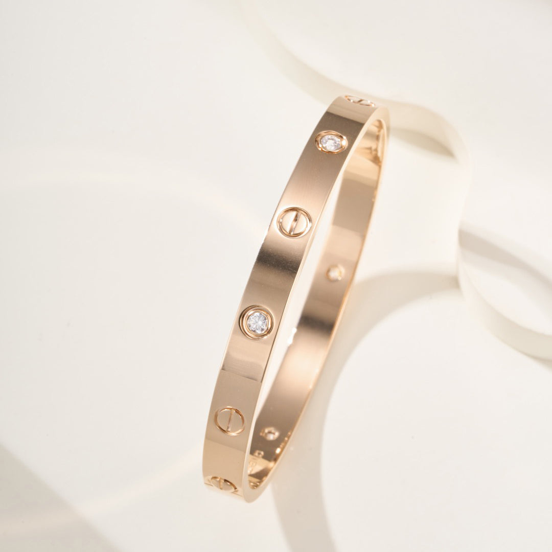 [⭐Haelin Jewelry]LOVE BRACELET 6.1MM 4 DIAMONDS