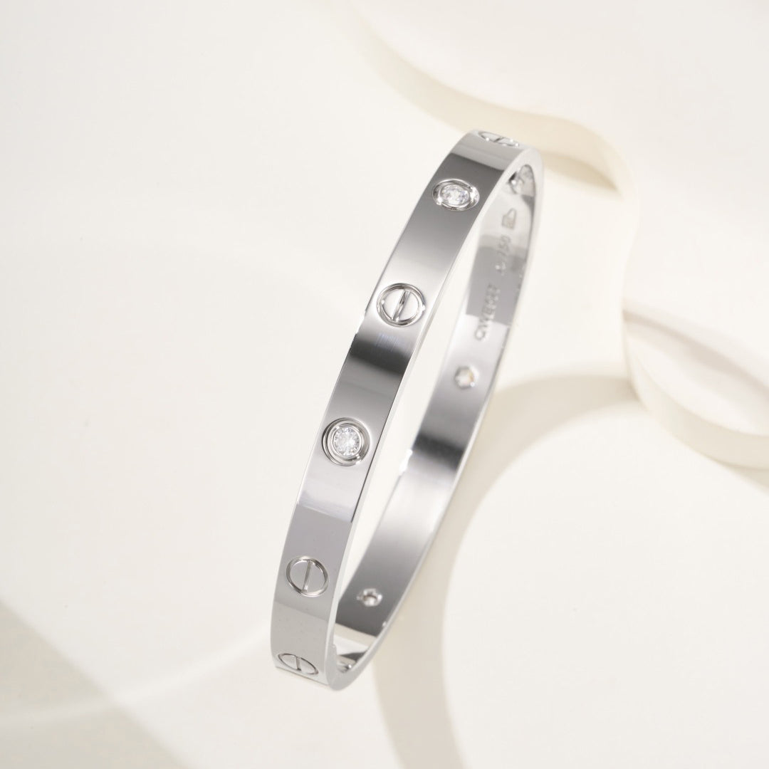 [⭐Haelin Jewelry]LOVE BRACELET 6.1MM 4 DIAMONDS