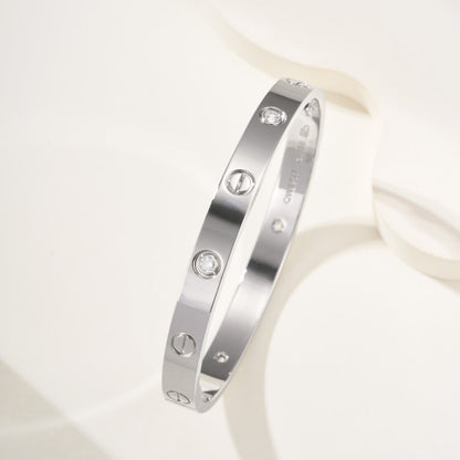 [⭐Haelin Jewelry]LOVE BRACELET 6.1MM 4 DIAMONDS