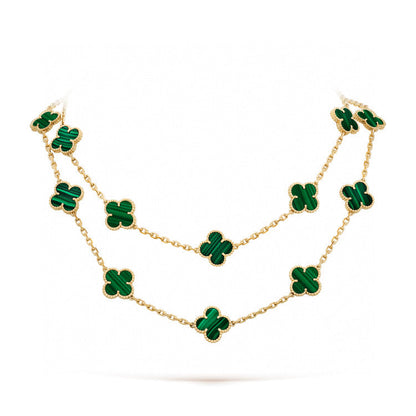 [⭐Haelin Jewelry]CLOVER 20 MOTIFS MALACHITE GOLD
