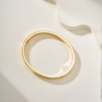 [⭐Haelin Jewelry]LOVE BRACELET 6.1MM 4 DIAMONDS