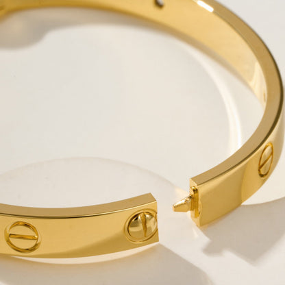 [⭐Haelin Jewelry]LOVE BRACELET 6.1MM 4 DIAMONDS
