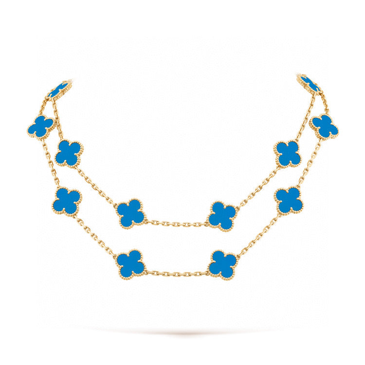 [⭐Haelin Jewelry]CLOVER 20 MOTIFS TURQUOISE GOLD