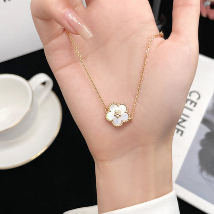 [⭐Haelin Jewelry]LUCKY WHITE MOP PLUM BLOSSOM  BRACELET