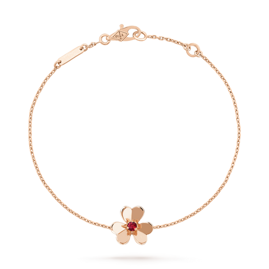 [⭐Haelin Jewelry]FRIVOLE GOLD FLOWER PINK MALACHITE BRACELET