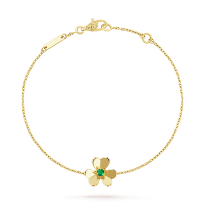 [⭐Haelin Jewelry]FRIVOLE GOLD FLOWER PINK MALACHITE BRACELET