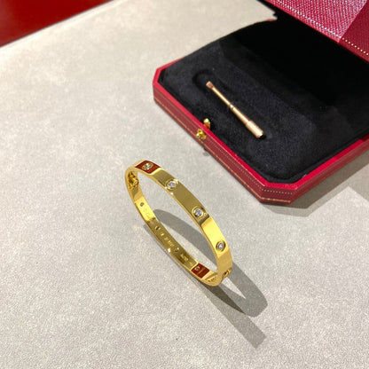 [⭐Haelin Jewelry]LOVE BRACELET 6.1MM 10 DIAMONDS