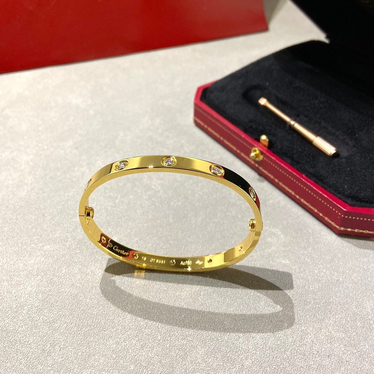 [⭐Haelin Jewelry]LOVE BRACELET 6.1MM 10 DIAMONDS
