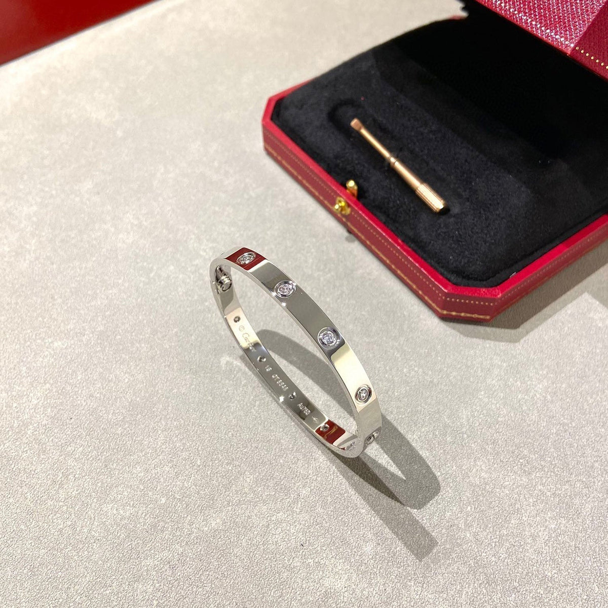 [⭐Haelin Jewelry]LOVE BRACELET 6.1MM 10 DIAMONDS