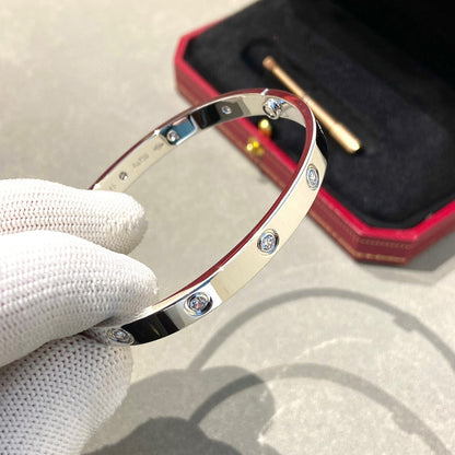 [⭐Haelin Jewelry]LOVE BRACELET 6.1MM 10 DIAMONDS