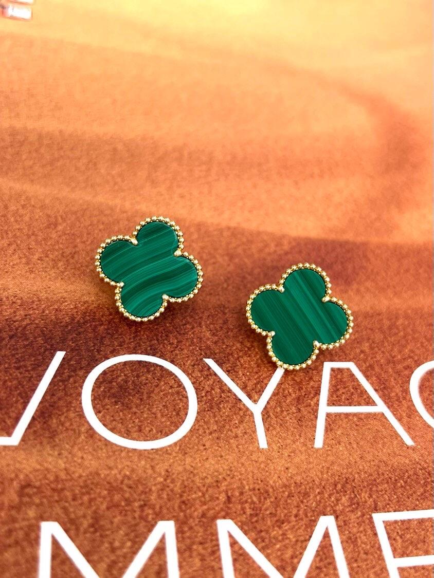 [⭐Haelin Jewelry] CLOVER LARGE (20mm) 1 MOTIFS GREENER MOP STUD EARRINGS