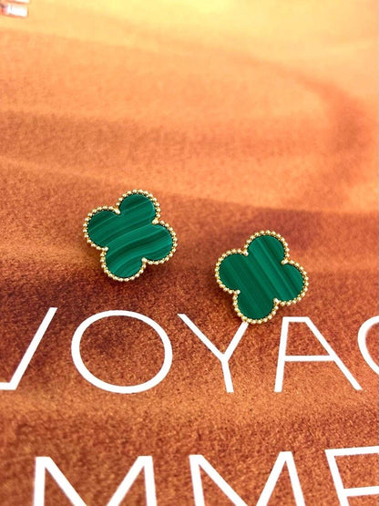 [⭐Haelin Jewelry] CLOVER LARGE (20mm) 1 MOTIFS GREENER MOP STUD EARRINGS