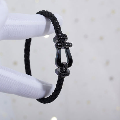 [⭐Haelin Jewelry]FORCE LARGE SERIES HORSESHOE BLACK SAMURAI BRACELET