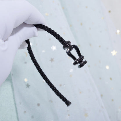 [⭐Haelin Jewelry]FORCE LARGE SERIES HORSESHOE BLACK SAMURAI BRACELET