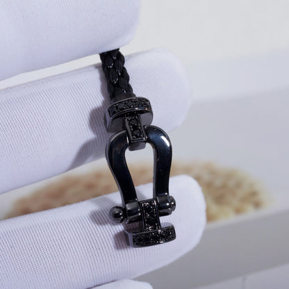 [⭐Haelin Jewelry]FORCE LARGE SERIES HORSESHOE BLACK SAMURAI BRACELET