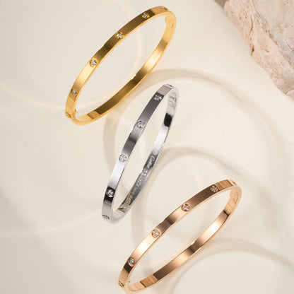 [⭐Haelin Jewelry]LOVE BRACELET 3.65MM 10 DIAMONDS