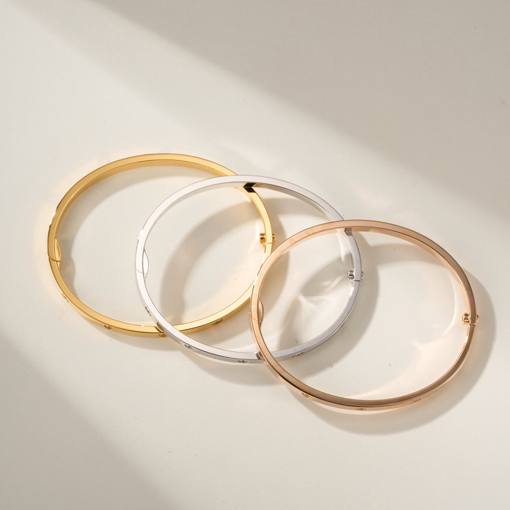 [⭐Haelin Jewelry]LOVE BRACELET 3.65MM 10 DIAMONDS