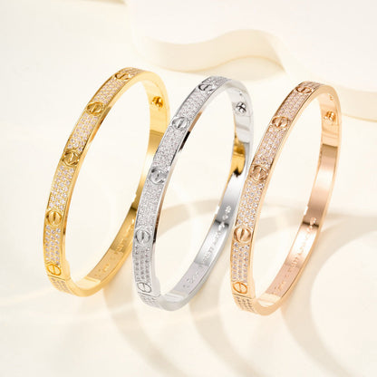 [⭐Haelin Jewelry]LOVE BRACELET 4.8MM DIAMOND-PAVED