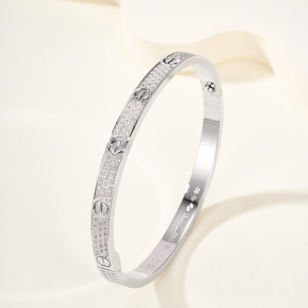 [⭐Haelin Jewelry]LOVE BRACELET 4.8MM DIAMOND-PAVED