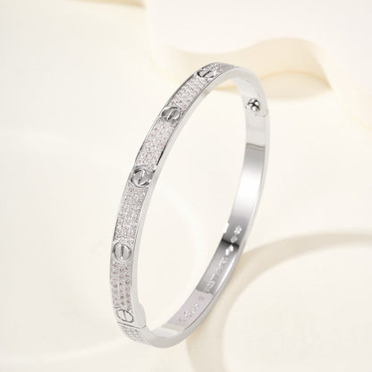 [⭐Haelin Jewelry]LOVE BRACELET 4.8MM DIAMOND-PAVED