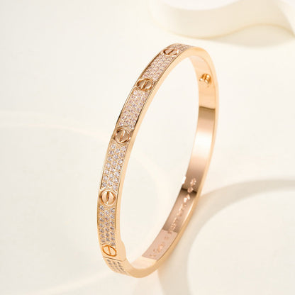 [⭐Haelin Jewelry]LOVE BRACELET 4.8MM DIAMOND-PAVED