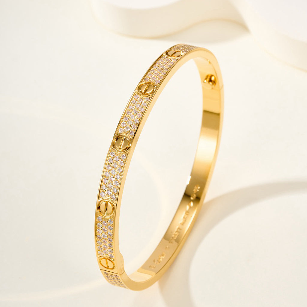 [⭐Haelin Jewelry]LOVE BRACELET 4.8MM DIAMOND-PAVED