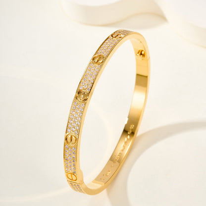 [⭐Haelin Jewelry]LOVE BRACELET 4.8MM DIAMOND-PAVED