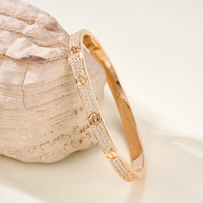 [⭐Haelin Jewelry]LOVE BRACELET 4.8MM DIAMOND-PAVED