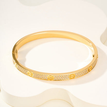 [⭐Haelin Jewelry]LOVE BRACELET 4.8MM DIAMOND-PAVED