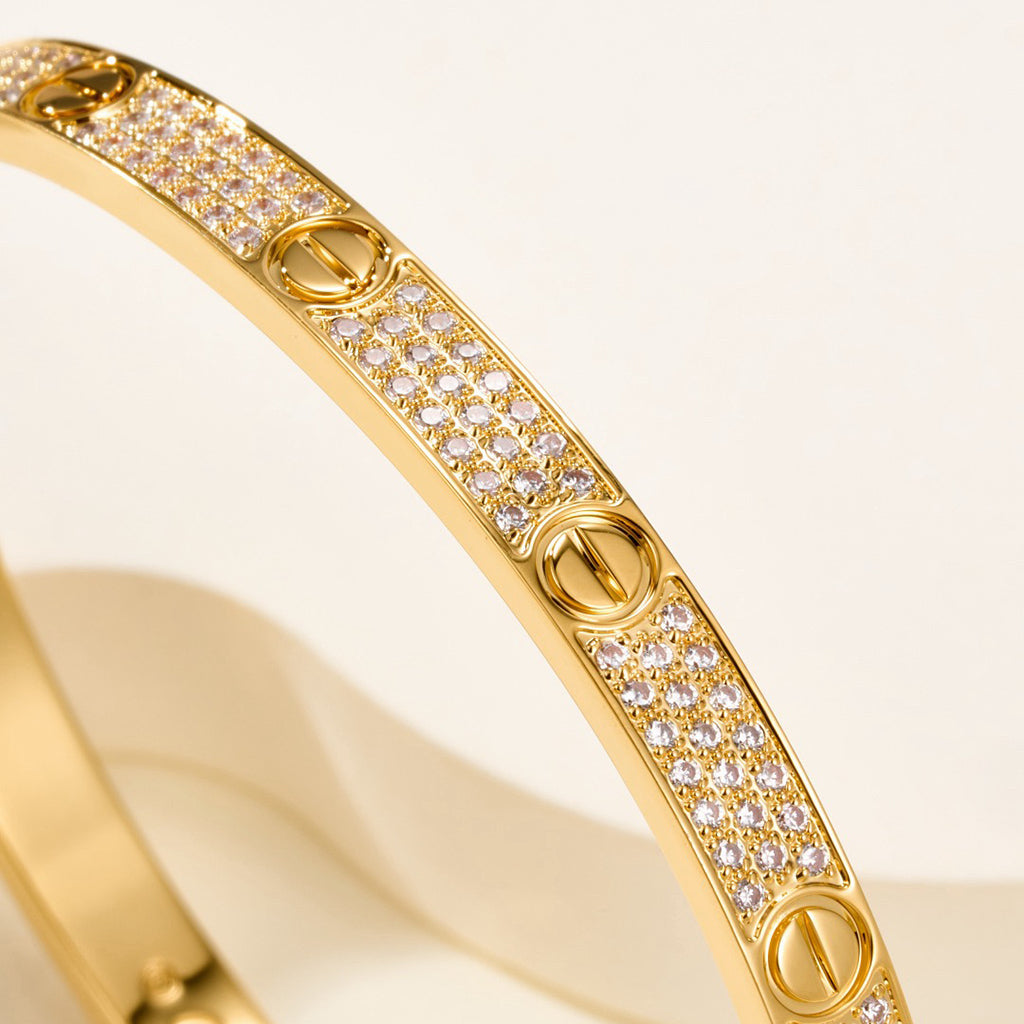 [⭐Haelin Jewelry]LOVE BRACELET 4.8MM DIAMOND-PAVED