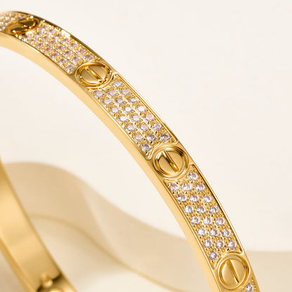 [⭐Haelin Jewelry]LOVE BRACELET 4.8MM DIAMOND-PAVED