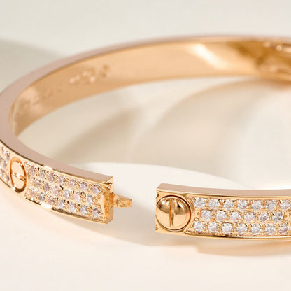 [⭐Haelin Jewelry]LOVE BRACELET 4.8MM DIAMOND-PAVED