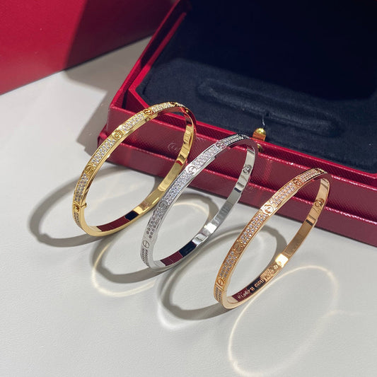 [⭐Haelin Jewelry]LOVE BRACELET 3.65MM DIAMOND-PAVED