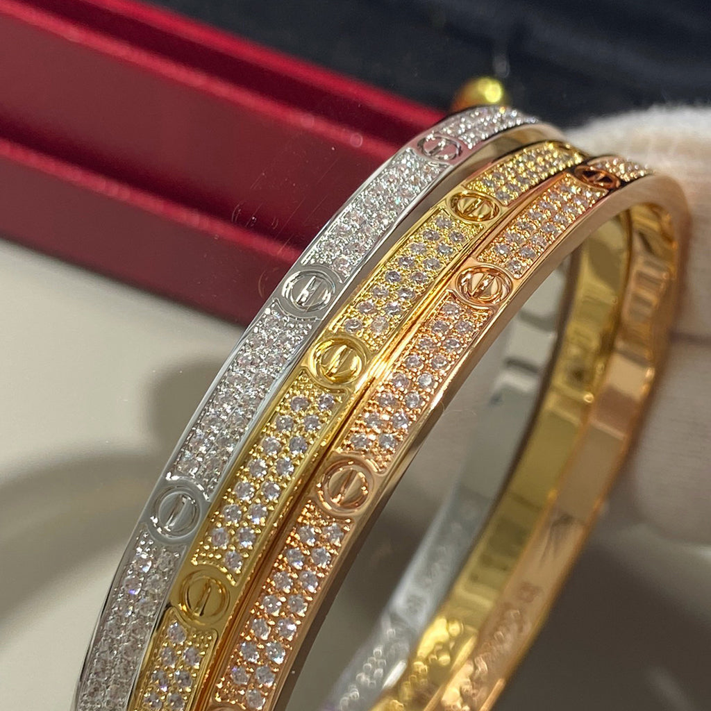 [⭐Haelin Jewelry]LOVE BRACELET 3.65MM DIAMOND-PAVED