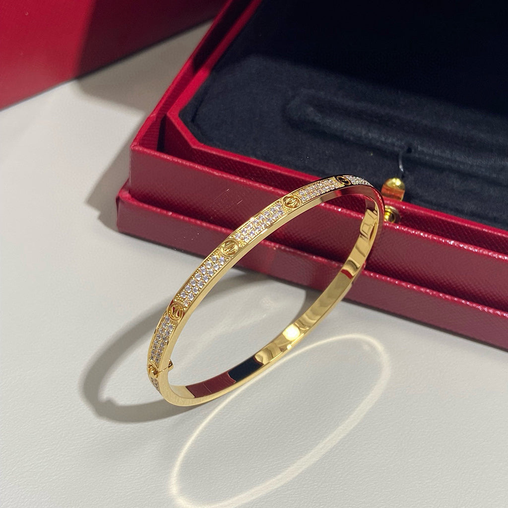 [⭐Haelin Jewelry]LOVE BRACELET 3.65MM DIAMOND-PAVED