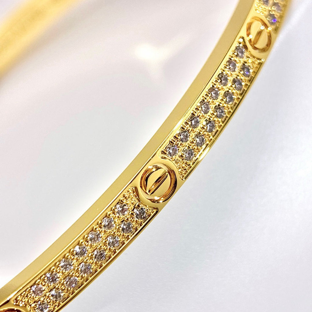 [⭐Haelin Jewelry]LOVE BRACELET 3.65MM DIAMOND-PAVED