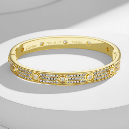 [⭐Haelin Jewelry]LOVE BRACELET 6.1MM DIAMOND-PAVED 10 BIG DIAMONDS
