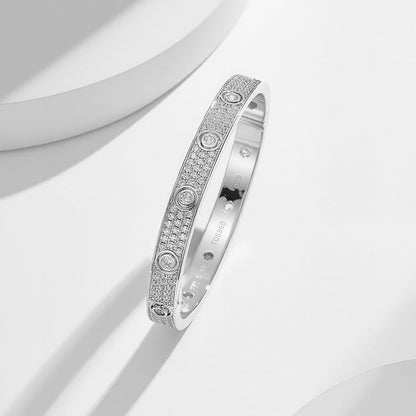 [⭐Haelin Jewelry]LOVE BRACELET 6.1MM DIAMOND-PAVED 10 BIG DIAMONDS
