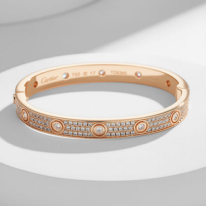 [⭐Haelin Jewelry]LOVE BRACELET 6.1MM DIAMOND-PAVED 10 BIG DIAMONDS