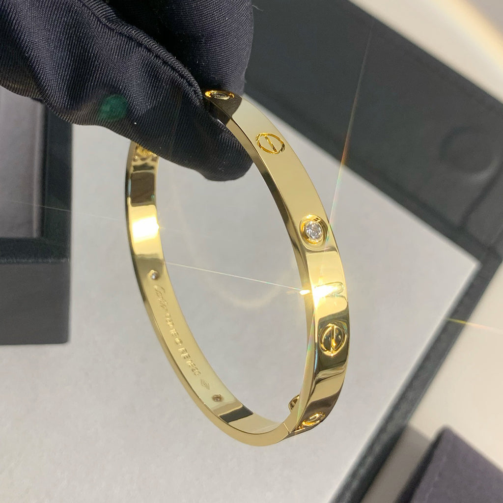[⭐Haelin Jewelry]LOVE BRACELET 6.1MM 4 DIAMONDS